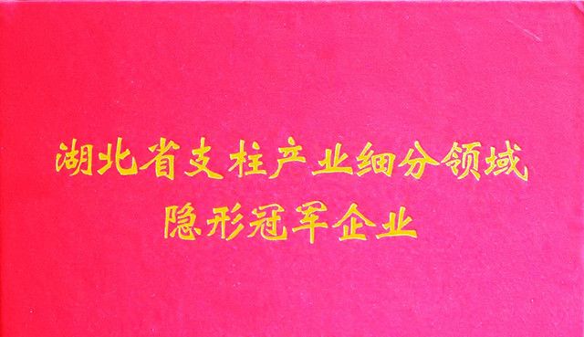 湖北省支柱产业细分领域隐形冠军培育企业